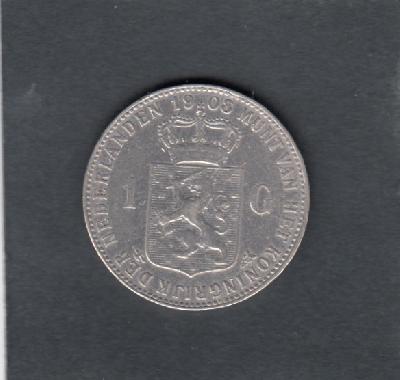 Beschrijving: 1 Gulden WILHELMINA